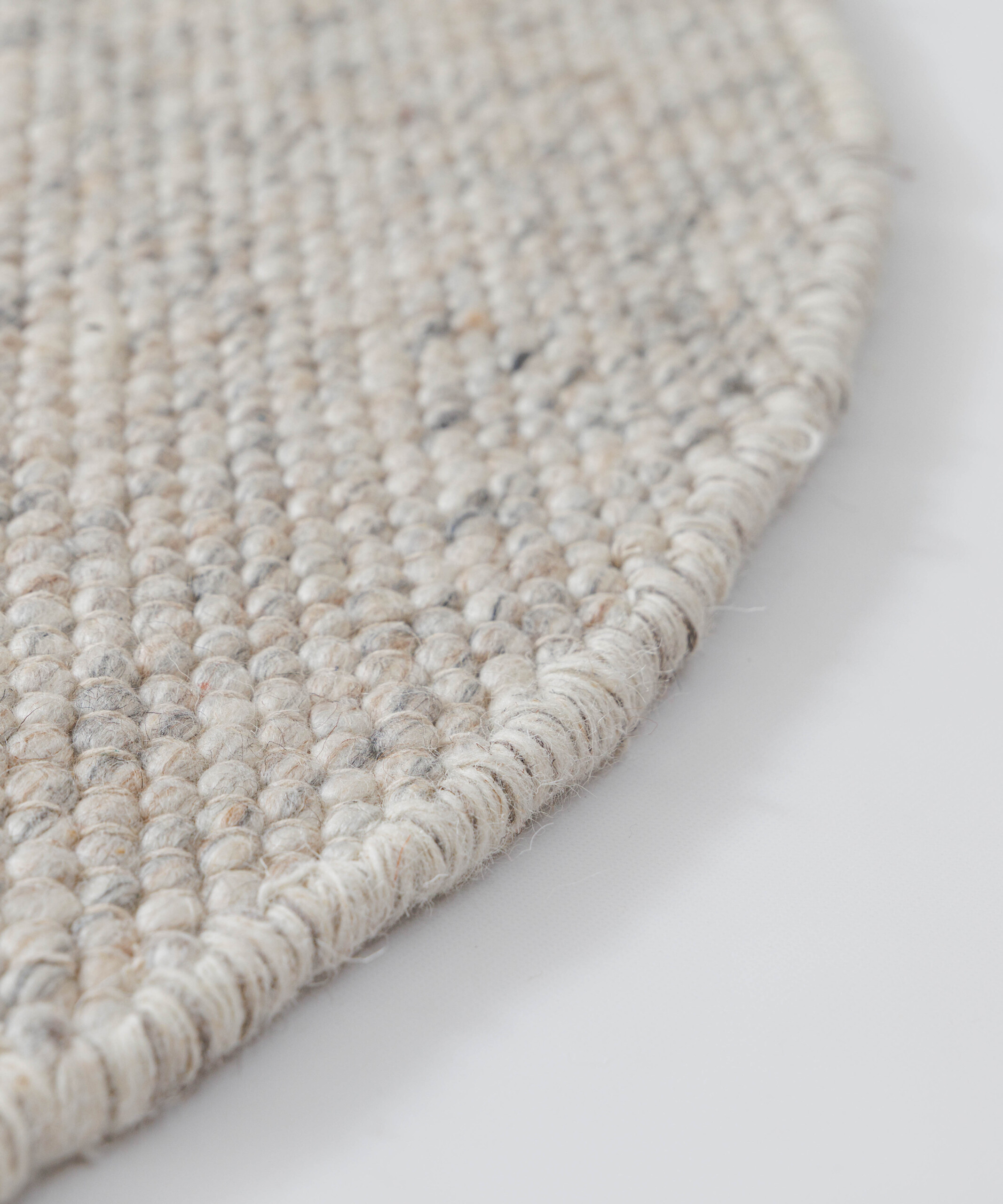 Tappeto rotondo in lana - Silvull beige - close up Tappeto rotondo in lana - Silvull beige - close up