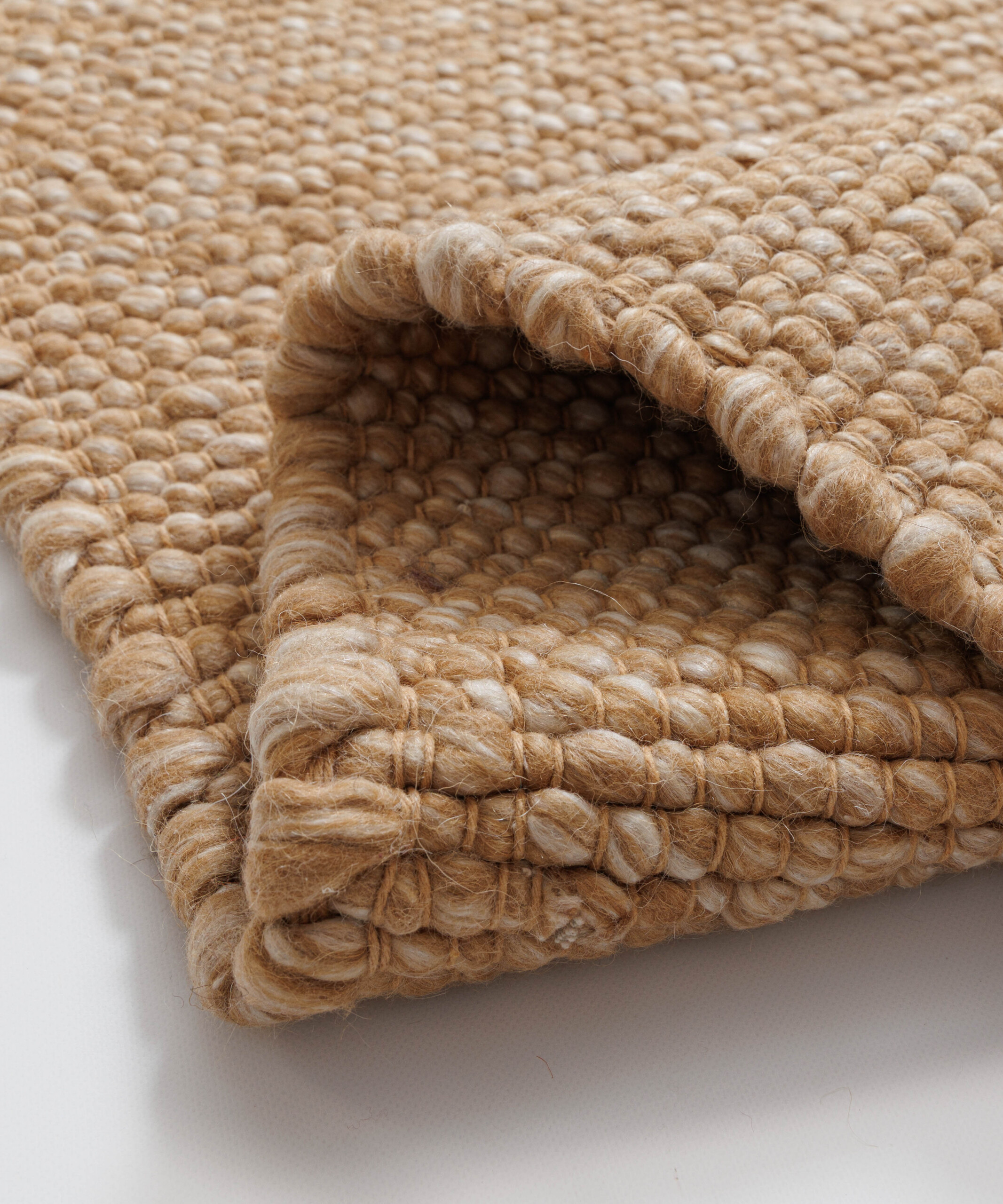 Tappeto in lana - Silvull cognac - close up Tappeto in lana - Silvull cognac - close up