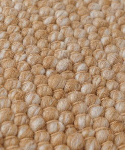 Tappeto rotondo in lana - Silvull cognac - close up, thumbnail Tappeto rotondo in lana - Silvull cognac - close up, thumbnail