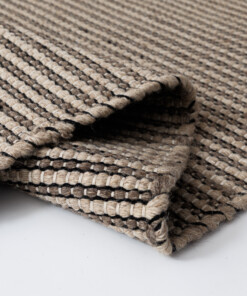 Tappeto in lana - Strim beige - close up, thumbnail
