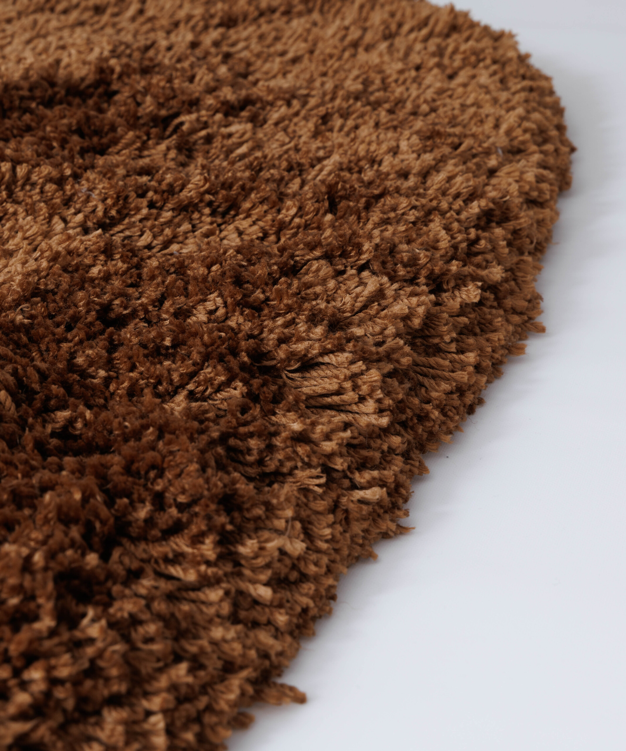 Tappeto organico shaggy - Sveve cognac - close up Tappeto organico shaggy - Sveve cognac - close up