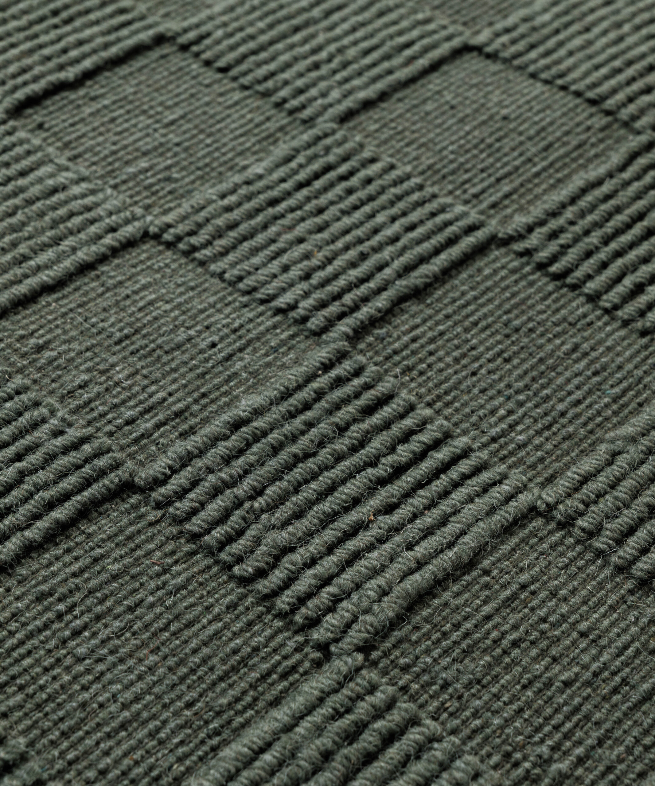Tappeto in lana - Tavle verde - close up Tappeto in lana - Tavle verde - close up