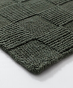 Tappeto in lana - Tavle verde - close up, thumbnail Tappeto in lana - Tavle verde - close up, thumbnail