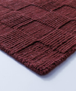 Tappeto in lana - Tavle bordeaux - close up, thumbnail