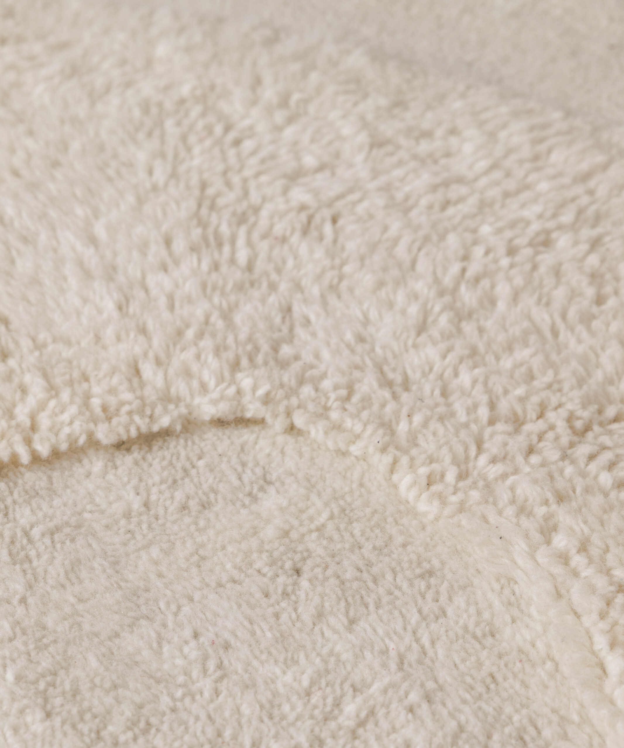 Tappeto organico - Tjørne Mose avorio - close up Tappeto organico - Tjørne Mose avorio - close up