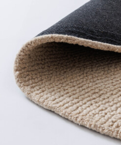 Tappeto rotondo in lana - Tvist beige chiaro - close up, thumbnail Tappeto rotondo in lana - Tvist beige chiaro - close up, thumbnail
